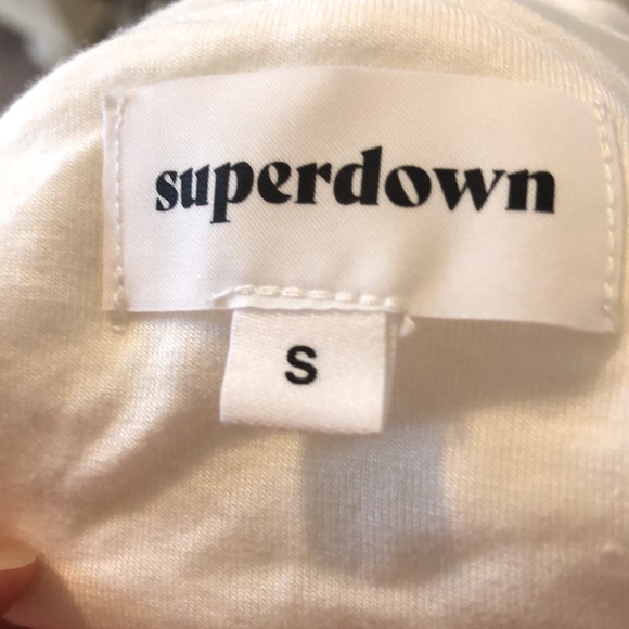 Superdown Gene Cross Front Bodysuit in White - Picture 12 of 13